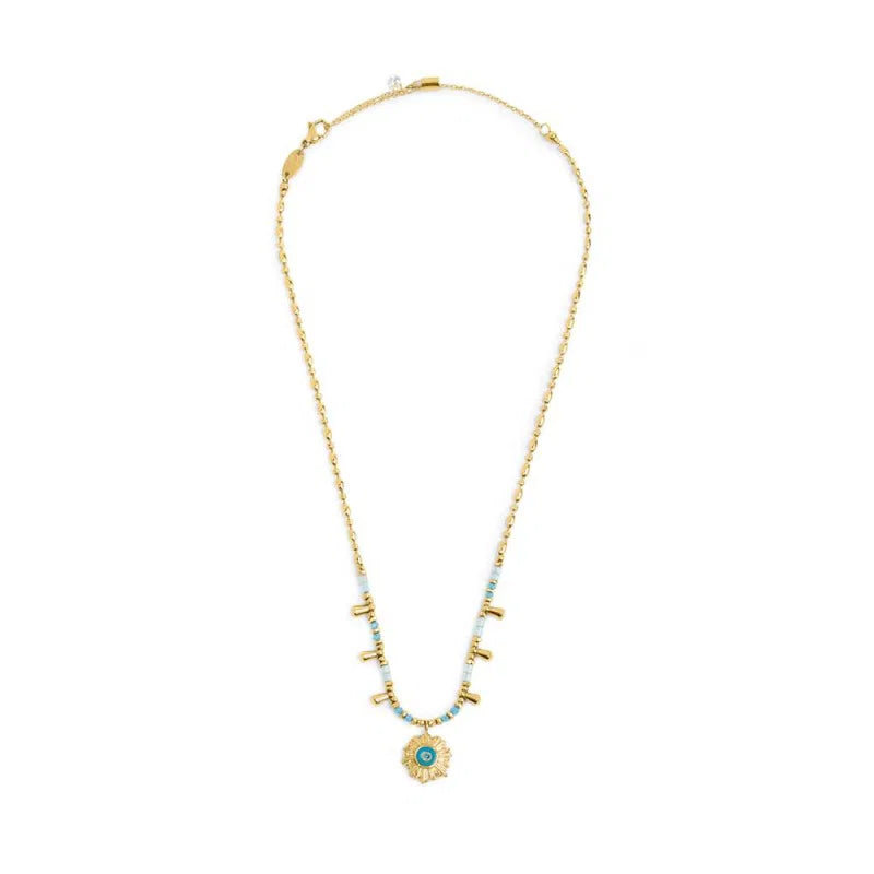 Marlù | Collana catena chicco di riso con sole pendente