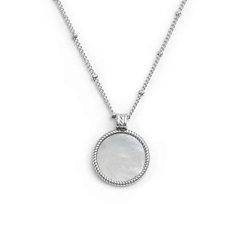 Marlù | Collana catena grumetta con piastrina tonda pendente