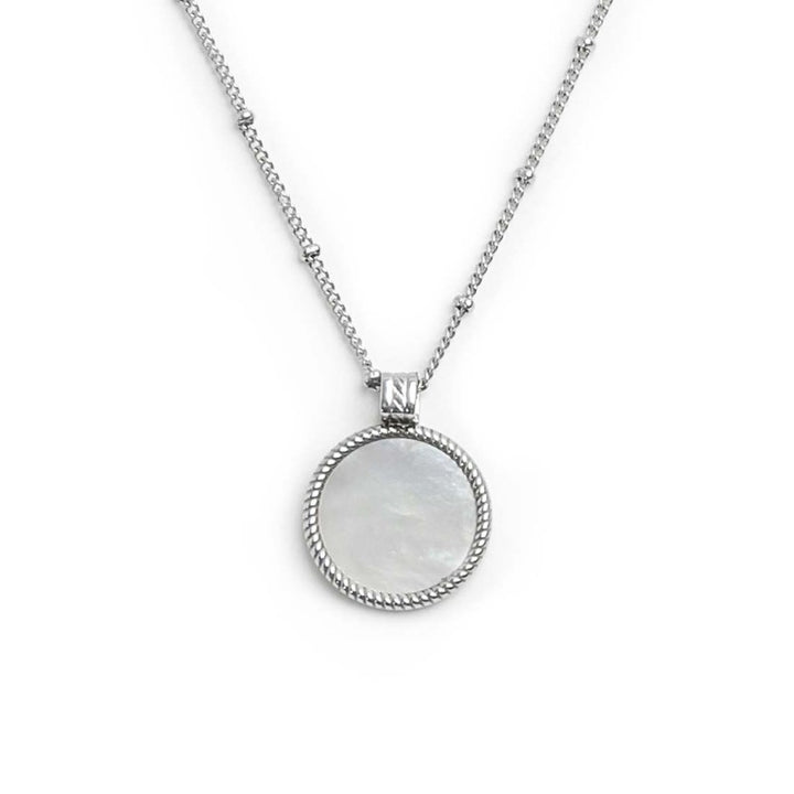Marlù | Collana catena grumetta con piastrina tonda pendente