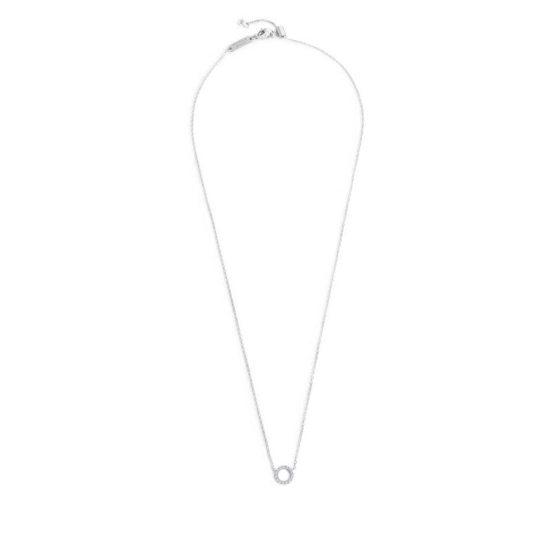 Marlù | Collana cerchio 0,8 cm con zirconi bianchi
