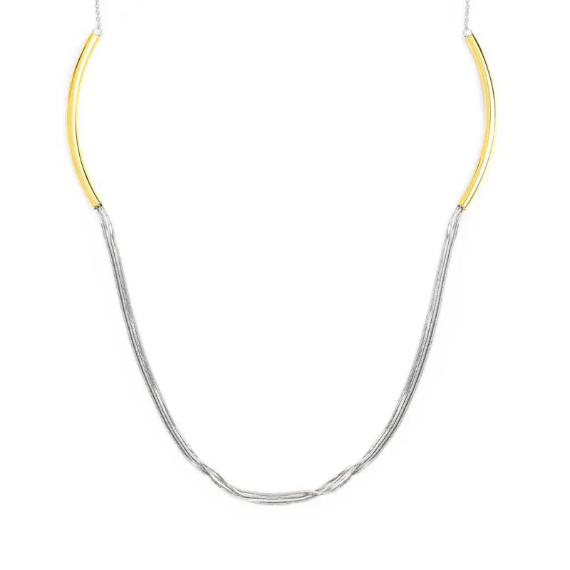 Marlù | Collana con catena snake centrale