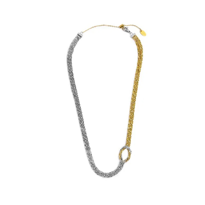 Marlù | Collana con nodo catena snake quadrata ritorta