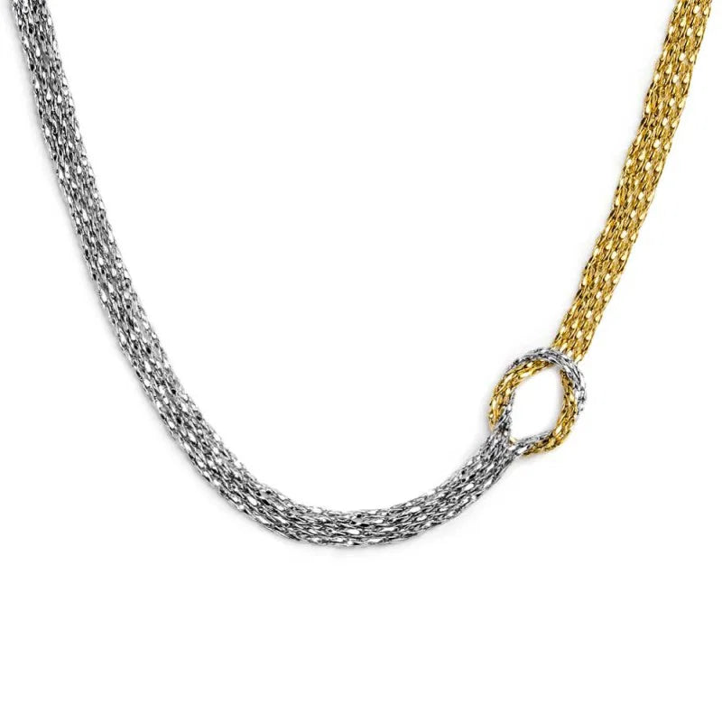 Marlù | Collana con nodo catena snake quadrata ritorta