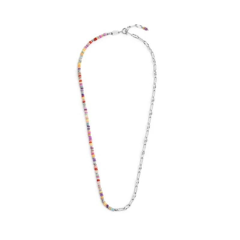 Marlù | Collana con perline colorate e catena a maglia larga
