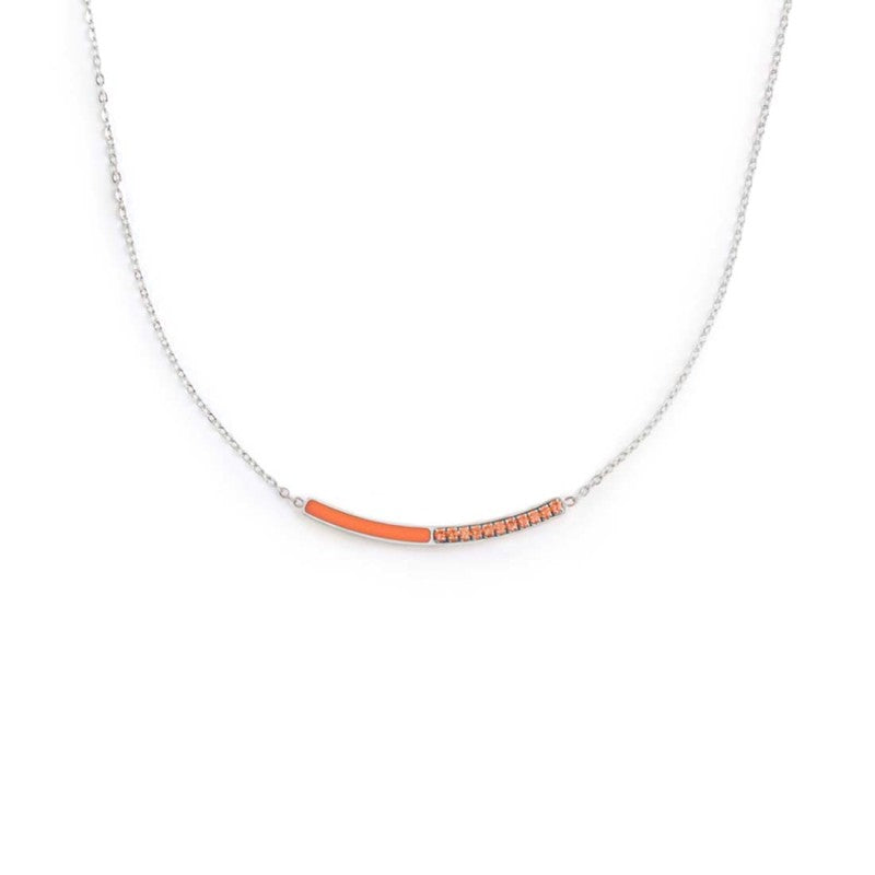 Marlù | Collana con zirconi e smalto