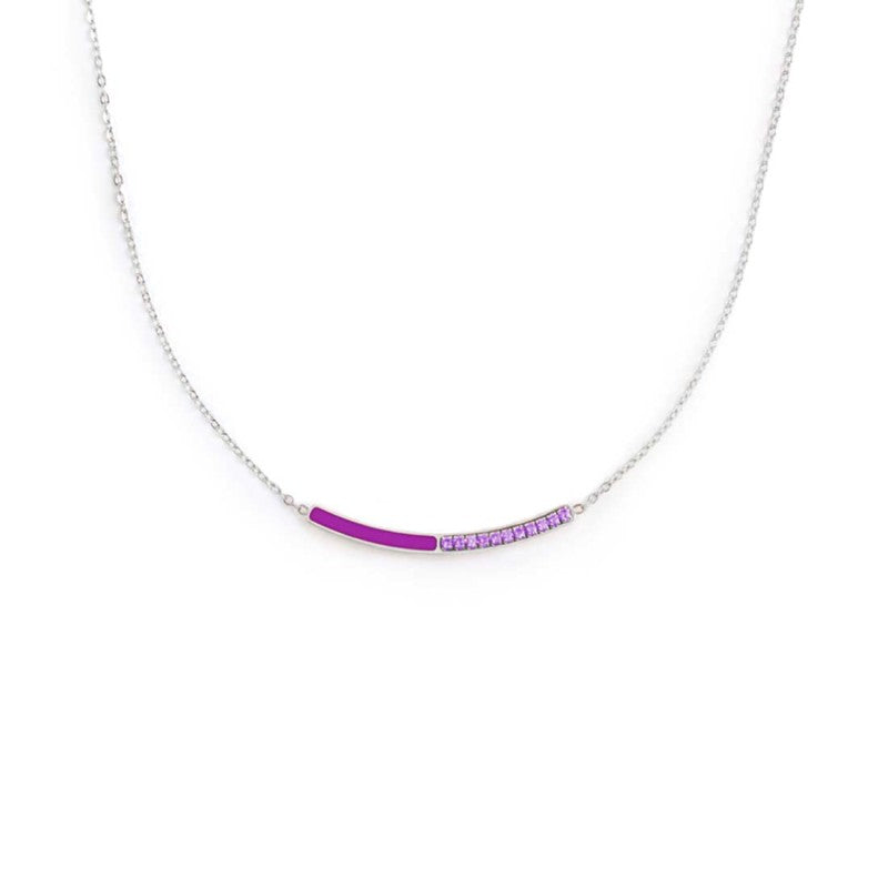 Marlù | Collana con zirconi e smalto