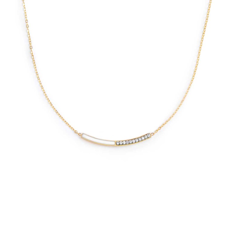 Marlù | Collana con zirconi e smalto