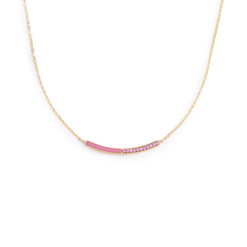 Marlù | Collana con zirconi e smalto