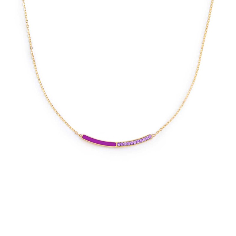 Marlù | Collana con zirconi e smalto