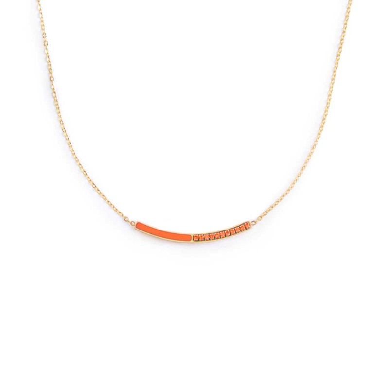 Marlù | Collana con zirconi e smalto