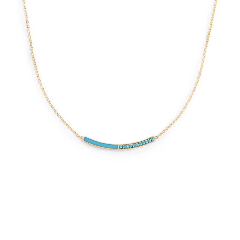 Marlù | Collana con zirconi e smalto