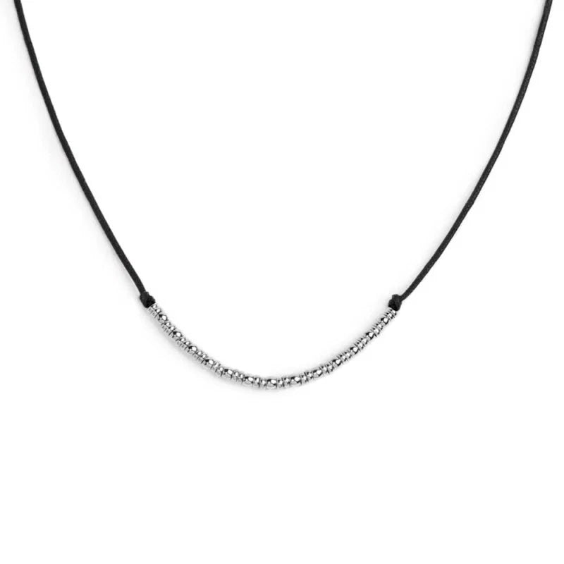 Marlù | Collana cordino con sfere e rondelle al centro