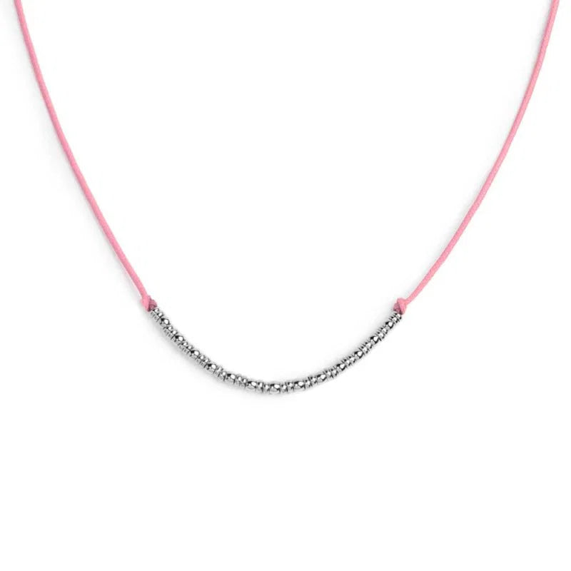 Marlù | Collana cordino con sfere e rondelle al centro