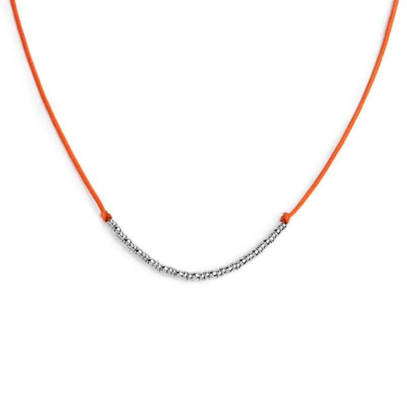 Marlù | Collana cordino con sfere e rondelle al centro