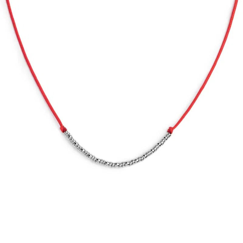 Marlù | Collana cordino con sfere e rondelle al centro