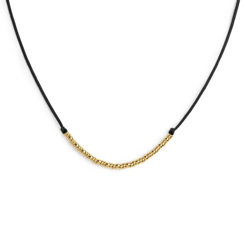 Marlù | Collana cordino con sfere e rondelle al centro