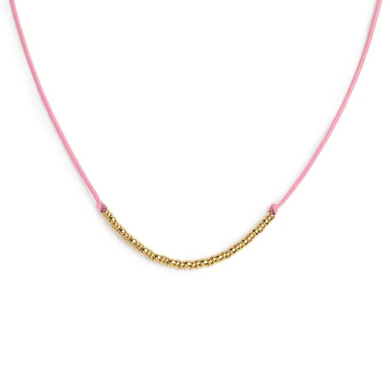 Marlù | Collana cordino con sfere e rondelle al centro