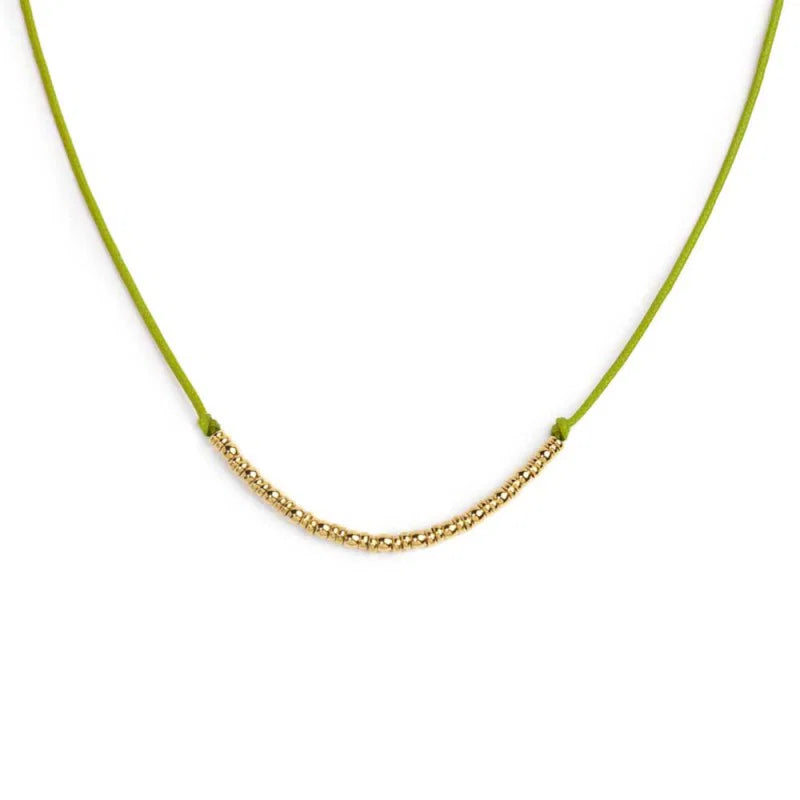Marlù | Collana cordino con sfere e rondelle al centro