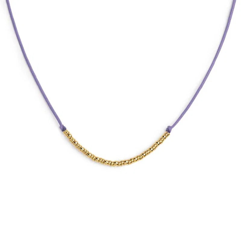 Marlù | Collana cordino con sfere e rondelle al centro