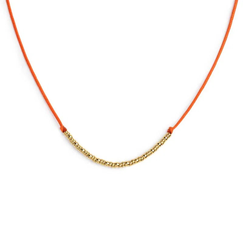 Marlù | Collana cordino con sfere e rondelle al centro