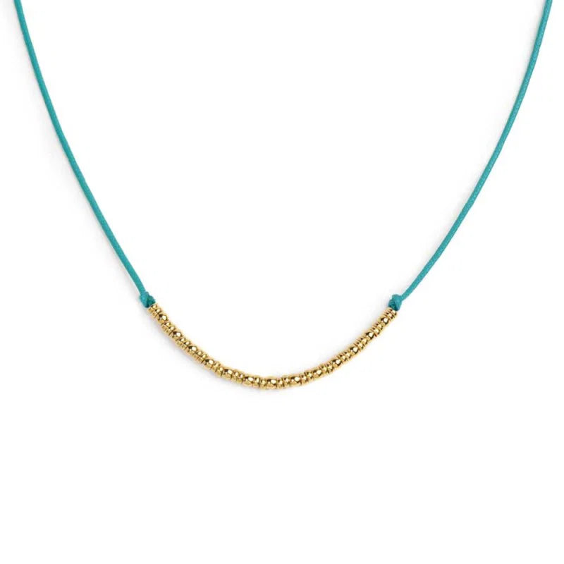 Marlù | Collana cordino con sfere e rondelle al centro