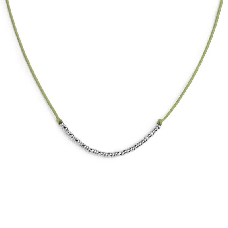 Marlù | Collana cordino con sfere e rondelle al centro