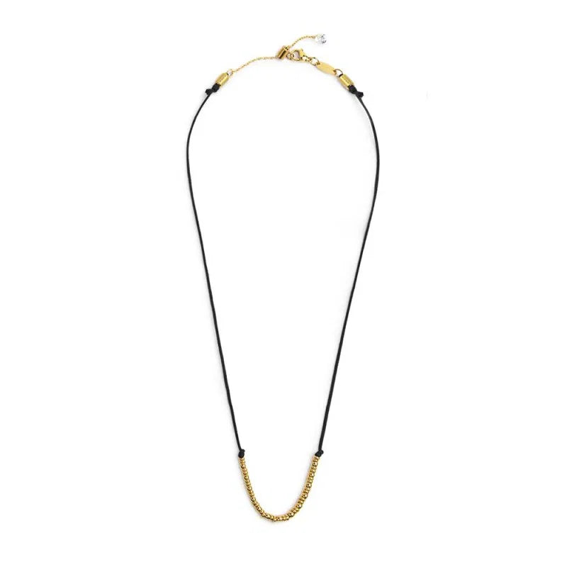 Marlù | Collana cordino con sfere e rondelle al centro
