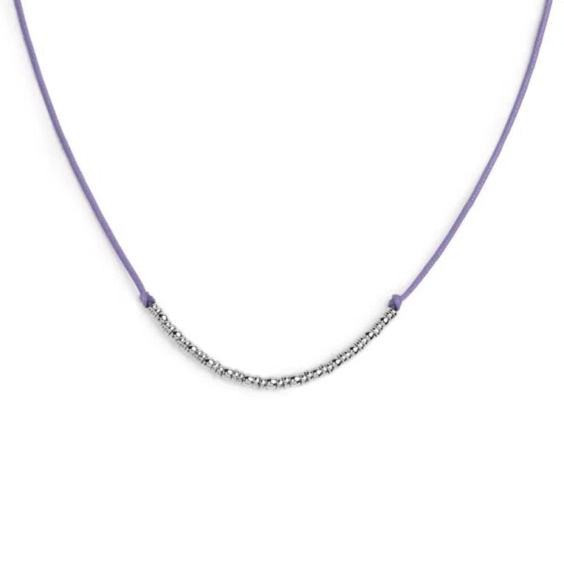 Marlù | Collana cordino con sfere e rondelle al centro
