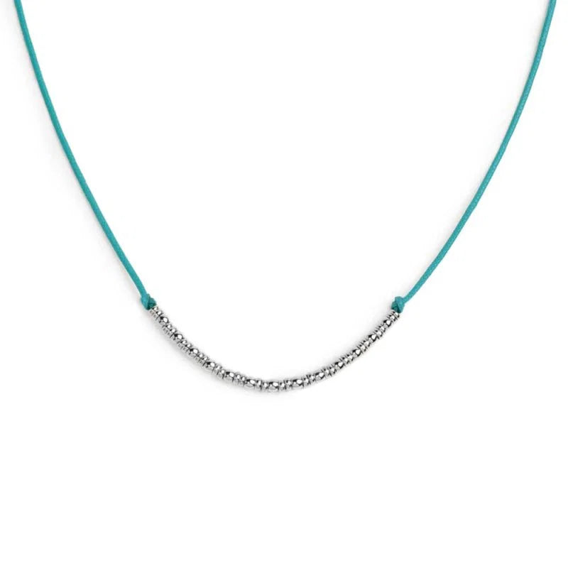 Marlù | Collana cordino con sfere e rondelle al centro