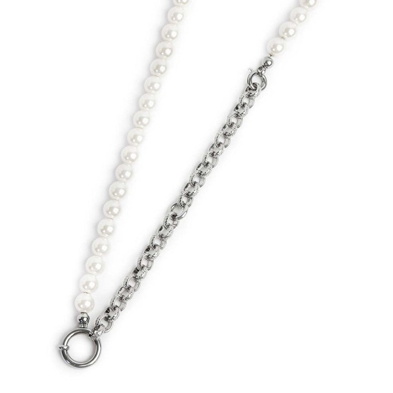 Marlù | Collana perle con catena a sfere