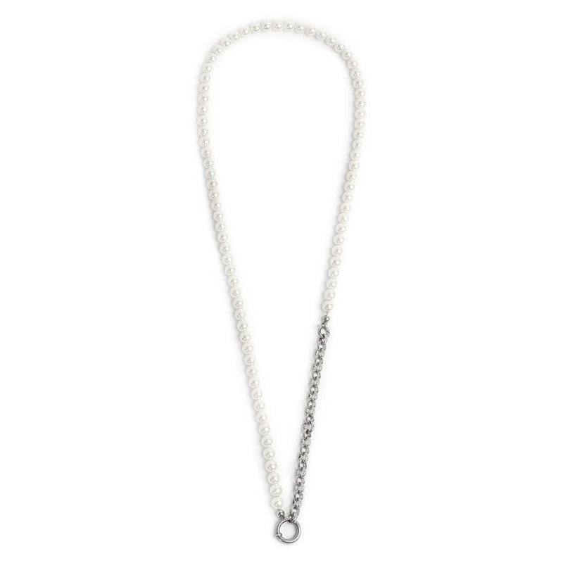 Marlù | Collana perle con catena a sfere
