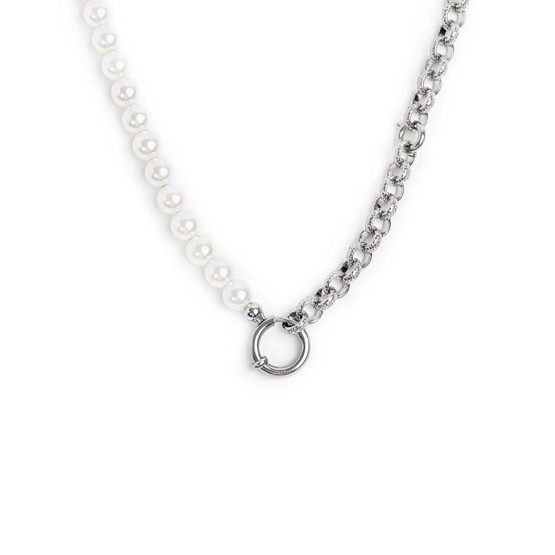 Marlù | Collana perle con catena a sfere