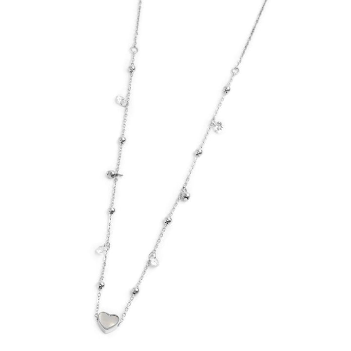 Marlù | Collana cuore madreperla e zirconi