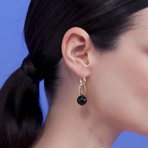 UNOAERRE | Orecchini con perla nera Cherry