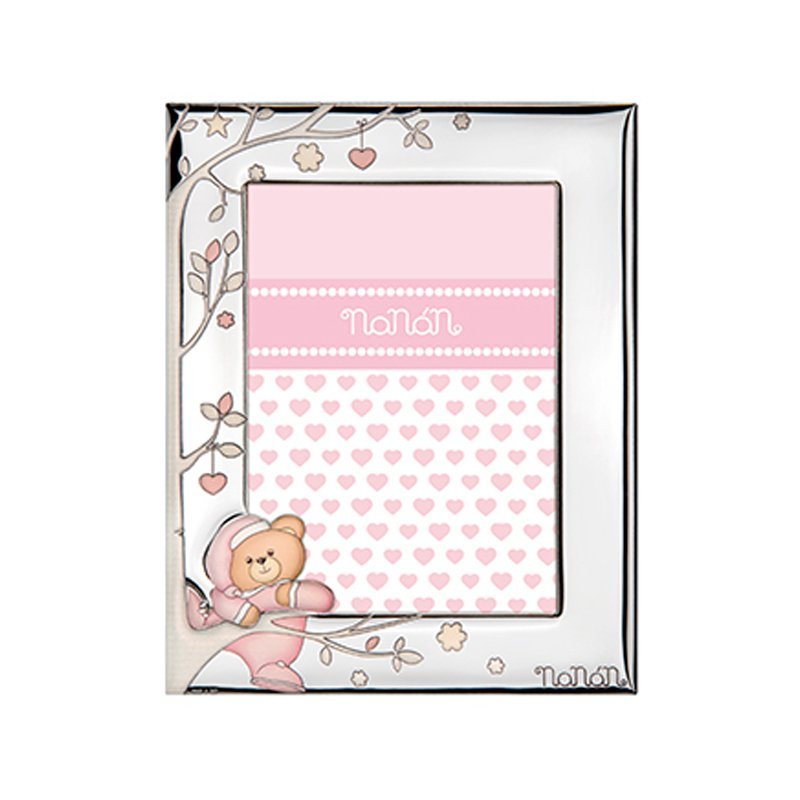 Nanan | Cornice argento Puccio rosa 9x13cm