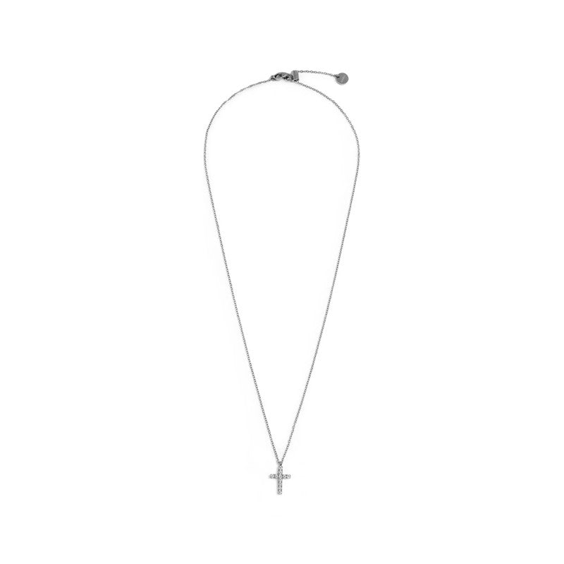 Marlù | Collana croce pendente 1,4 cm con zirconi