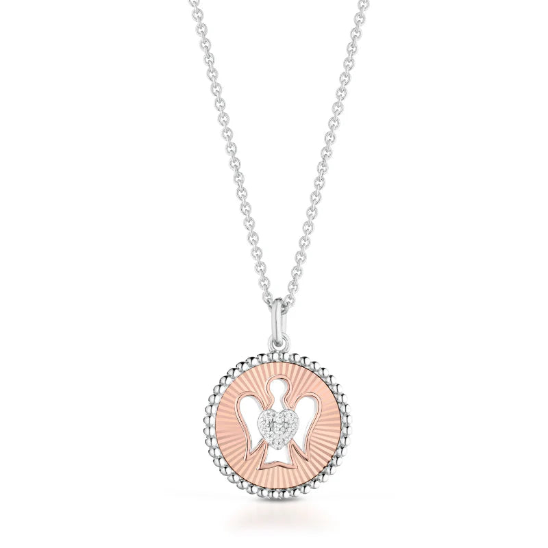 Roberto Giannotti | Collana angelo traforato in argento rosato