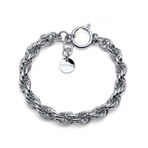 UNOAERRE |Bracciale corda argentato