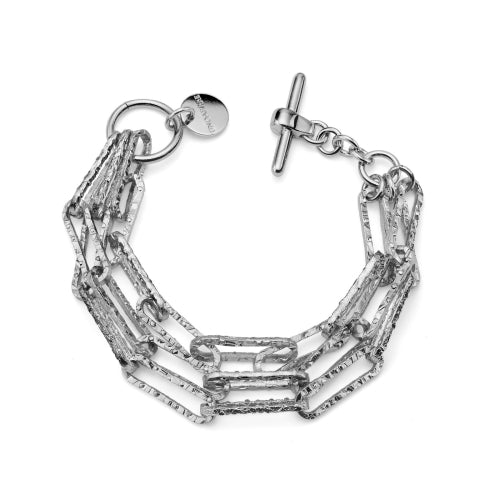 UNOAERRE |Bracciale catena multifilo argentato