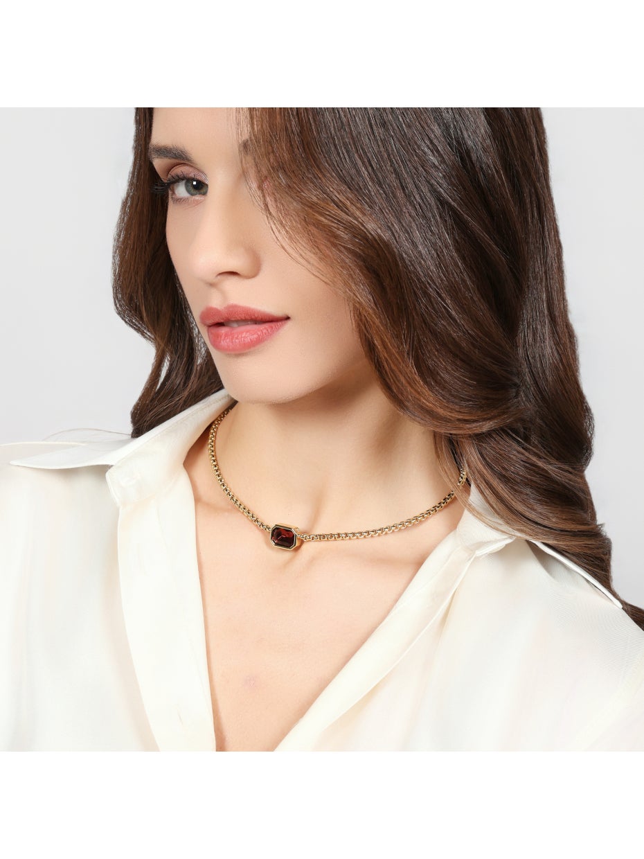 UNOAERRE |Collana Joya cristallo marrone