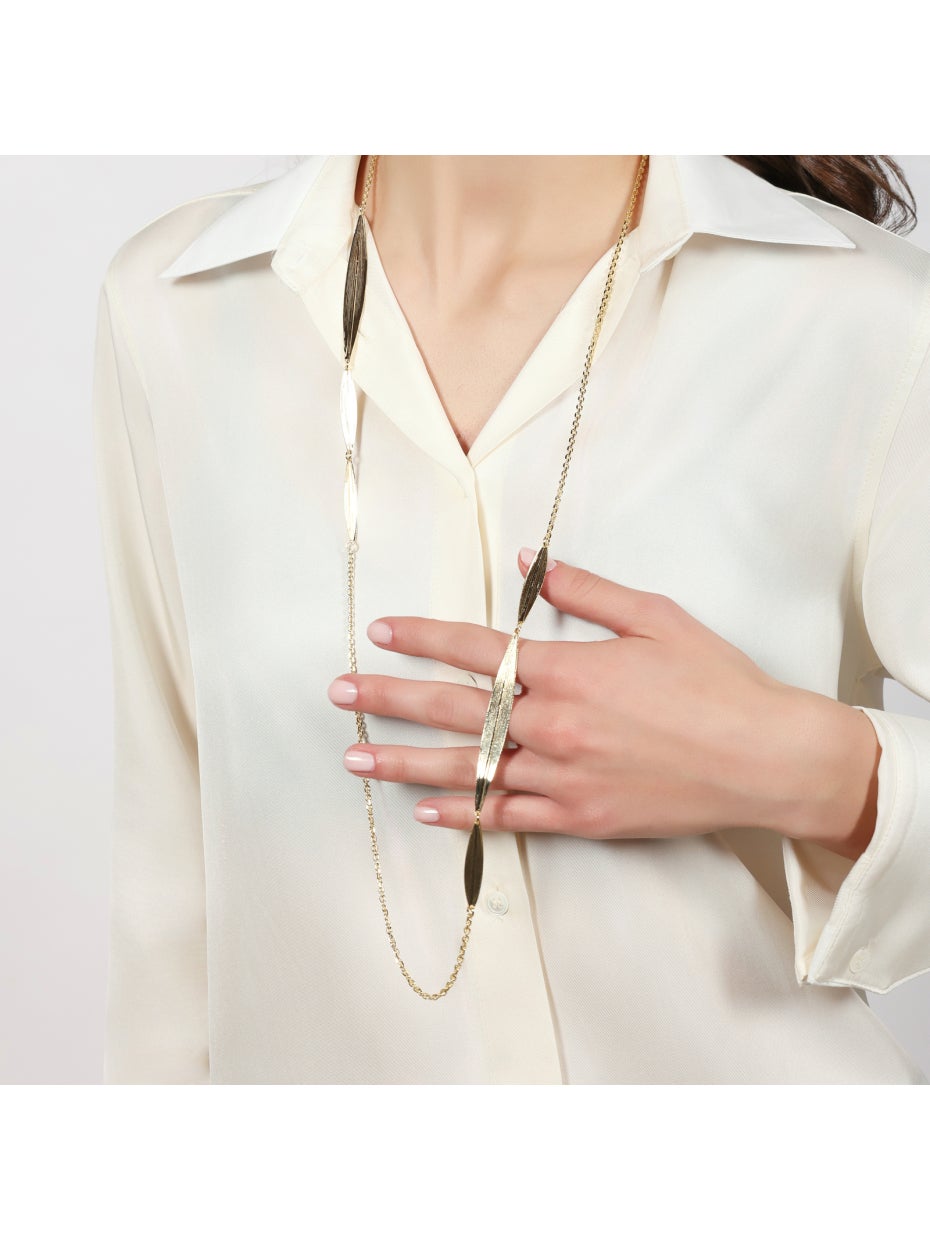 UNOAERRE | Collana lunga foglie