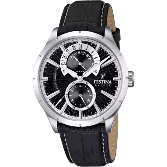 Festina | OROLOGIO FESTINA RETRO F16573/3 NERO CINTURINO IN PELLE, UOMO