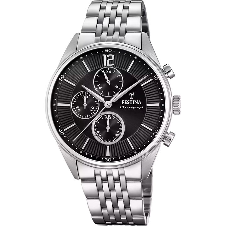 Festina | OROLOGIO FESTINA TIMELESS CHRONOGRAPH F20285/4 NERO CON CINTURINO IN ACCIAIO, UOMO