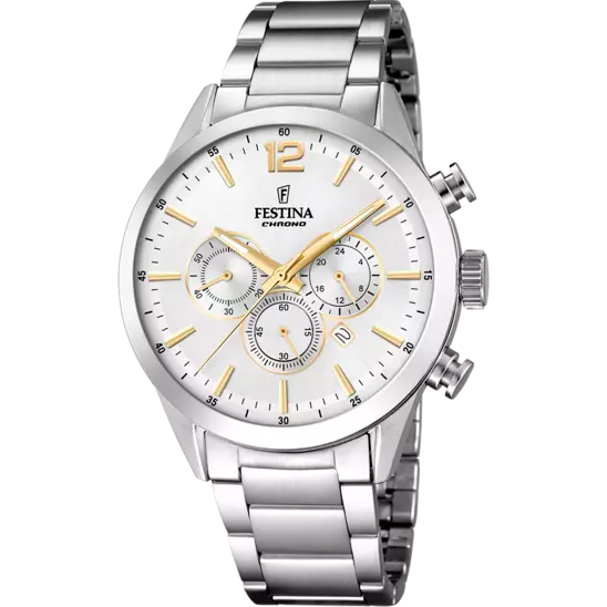 Festina | OROLOGIO FESTINA TIMELESS CHRONOGRAPH F20343/1 ARGENTO CON CINTURINO IN ACCIAIO, UOMO.