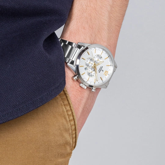 Festina | OROLOGIO FESTINA TIMELESS CHRONOGRAPH F20343/1 ARGENTO CON CINTURINO IN ACCIAIO, UOMO.