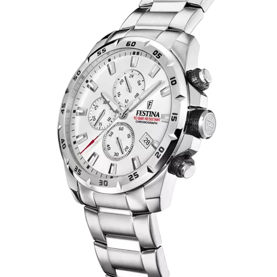 Festina|OROLOGIO FESTINA TIMELESS CHRONOGRAPH F20463/1 ARGENTO CINTURINO IN ACCIAIO, UOMO
