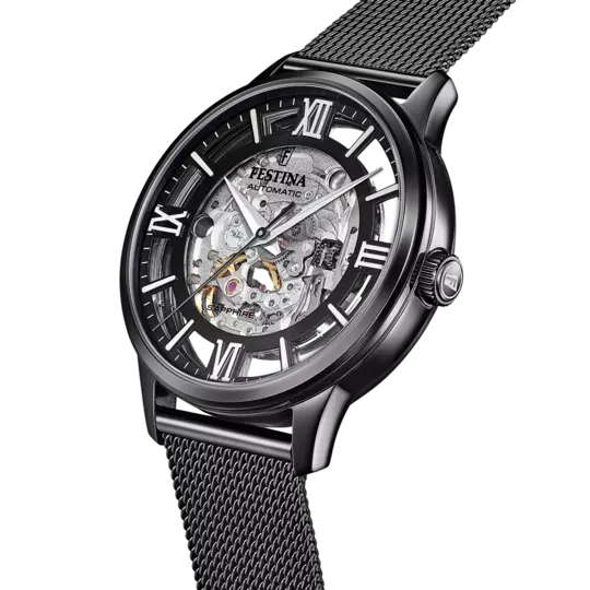 Festina | OROLOGIO FESTINA AUTOMATICO F20535/1 NERO CINTURINO IN ACCIAIO, UOMO