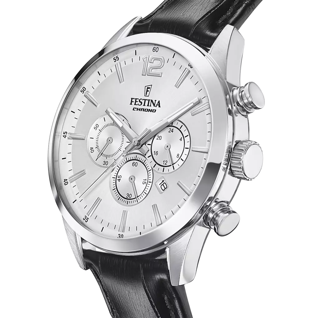 Festina | OROLOGIO FESTINA TIMELESS CHRONOGRAPH F20542/1 ARGENTO CON CINTURINO IN PELLE, UOMO