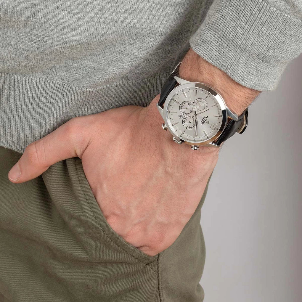 Festina | OROLOGIO FESTINA TIMELESS CHRONOGRAPH F20542/1 ARGENTO CON CINTURINO IN PELLE, UOMO