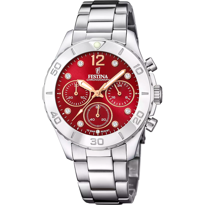 Festina | OROLOGIO FESTINA F20603/2 BORDEAUX CINTURINO IN ACCIAIO, DONNA